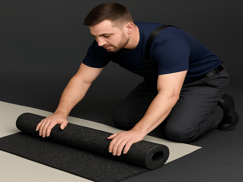 Vinyl flooring airborne sound blocking